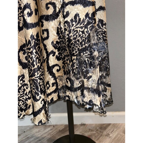 KOMAROV Women's Midi Cocktail Dress size 2X Crinkle Lace Trim V-Neck Whimsygoth - Picture 14 of 15